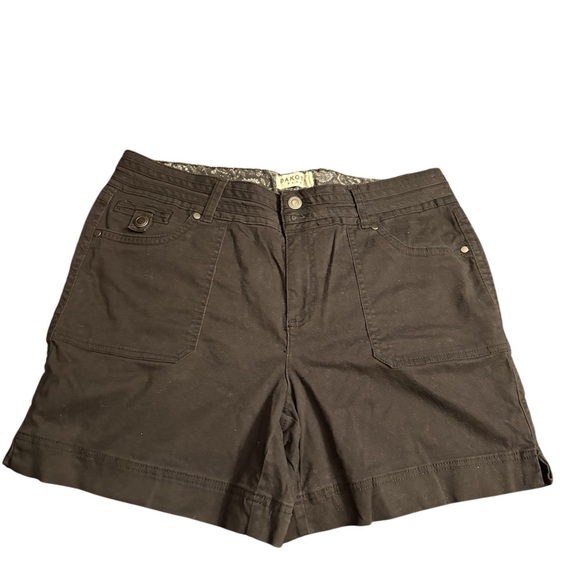 Women's Black Cargo Shorts - Picture 1 of 4